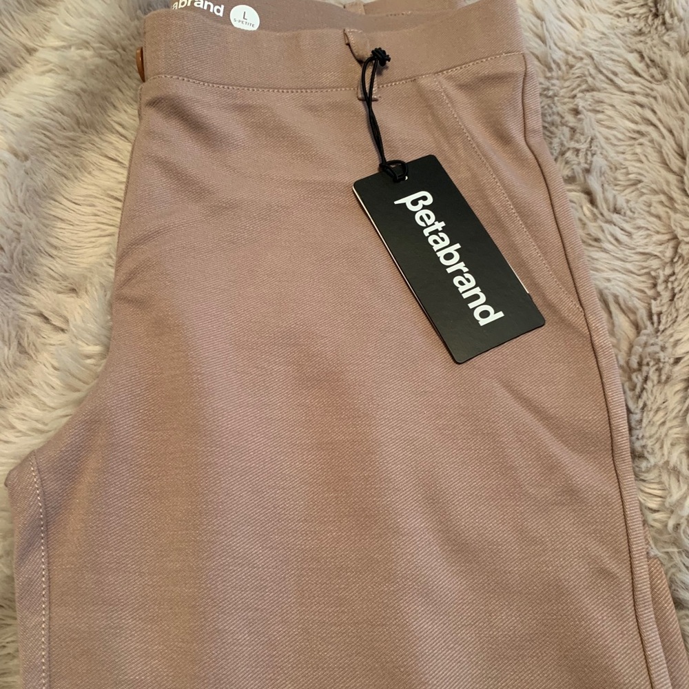 Betabrand khaki twill pants